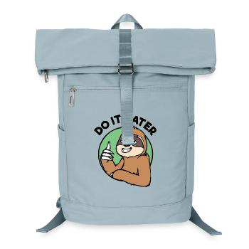Faul Statement Faultier Tier Säugetier Zoo Urwald - Laptop-Rucksack  - Eisblau - Vorne