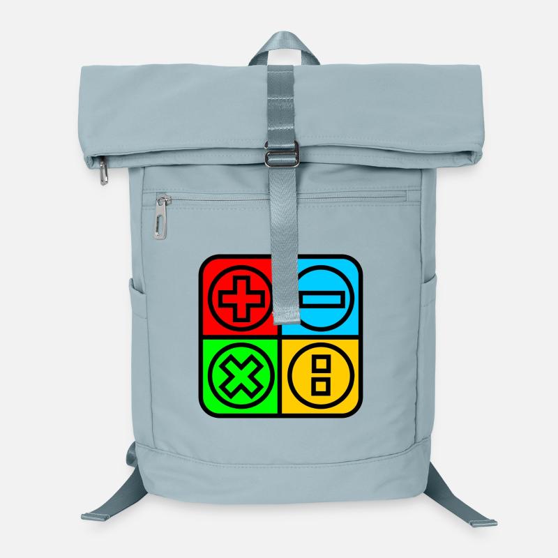 Calculer le logo avec quatre emblèmes de couleur noire soulignée Sac à dos ordinateur