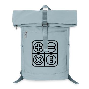Berechnen Sie das Schattenbild des Logo-Emblems - Laptop-Rucksack  - Eisblau - Vorne