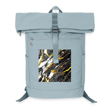 Marble Optics Black Gold - Laptop Backpack - ice blue - Front