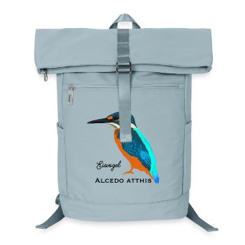 Kingfisher, scientific / German name - Laptop Backpack - ice blue - Front