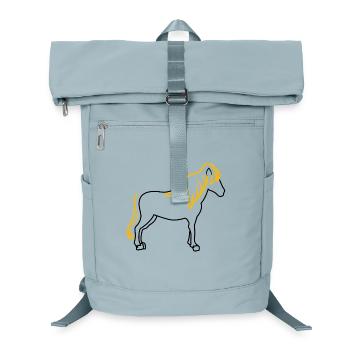 Isländer Islandpferde Pferde Pferdenarr Reiten - Laptop-Rucksack  - Eisblau - Vorne