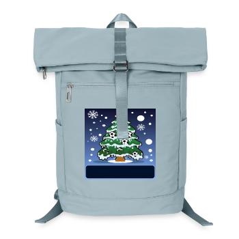 Christmas Soccer Player Name Tag - Laptop Backpack - ice blue - Front