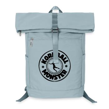 Korbball Monster (schwarze Schrift) - Laptop-Rucksack  - Eisblau - Vorne
