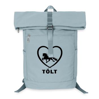 Herz Tölt Islandpferde Spruch Pferdeliebe Pferde - Laptop-Rucksack  - Eisblau - Vorne