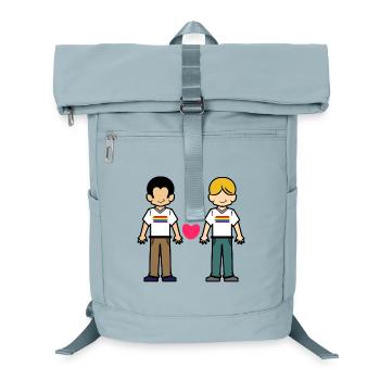 Gleichgeschlechtliche Partnerschaft Lgbt Herz - Laptop-Rucksack  - Eisblau - Vorne