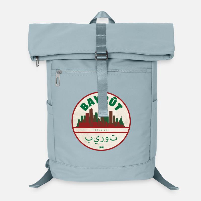 Beirut Skyline Retro Emblem Laptop-Rucksack 