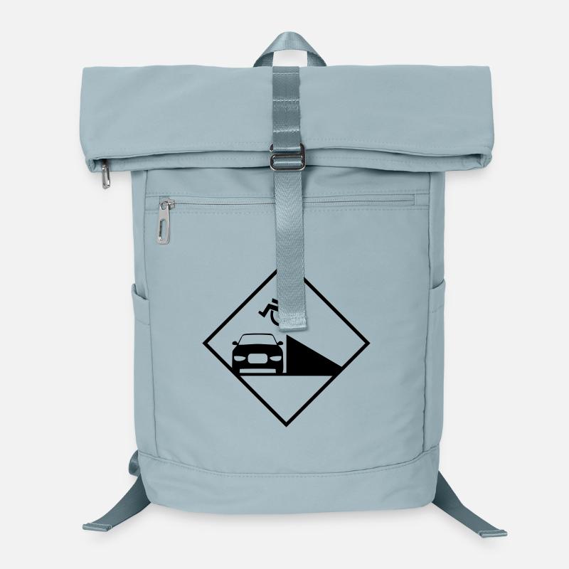 Rollstuhlfahrer springt über eine Rampe # Laptop-Rucksack 