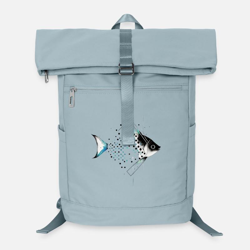 Geometric fish with a blue tint Laptop Backpack