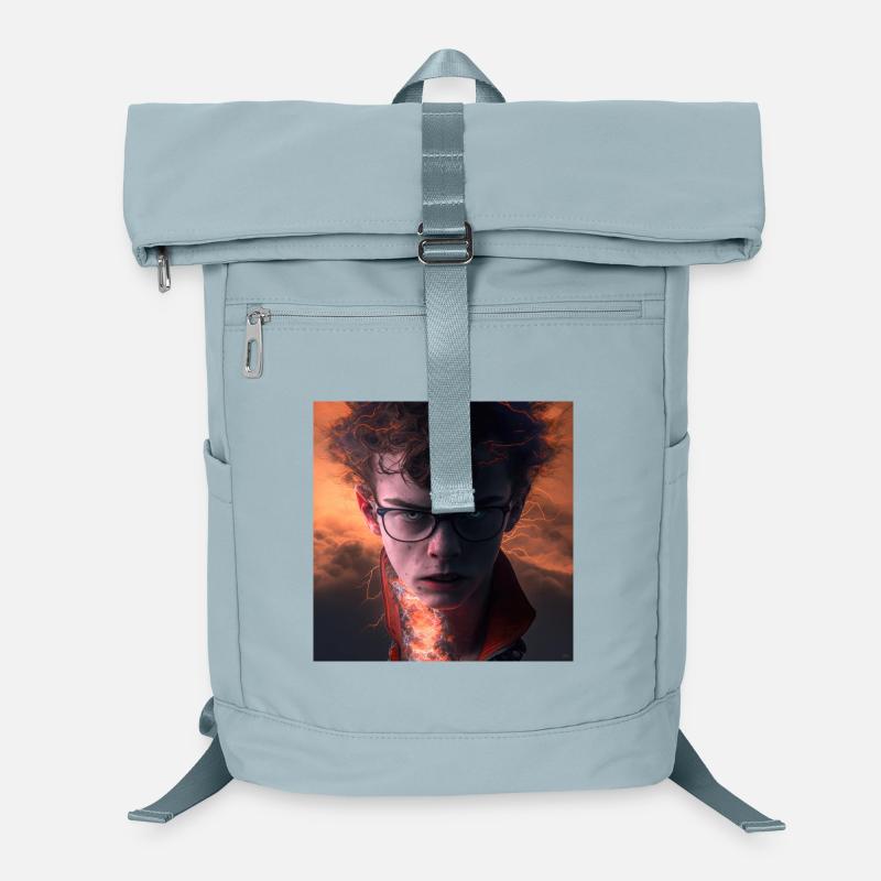 Portrait elektrik -  Éclairs et Feu Intérieur Sac à dos ordinateur