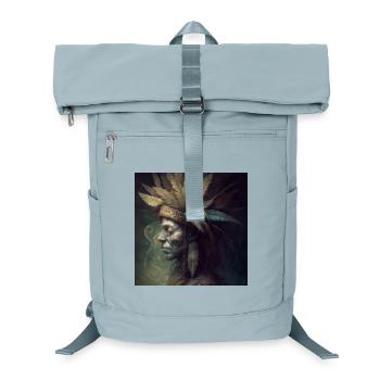 Traumhaftes Stammes-Cannabis-Porträt - Laptop-Rucksack  - Eisblau - Vorne