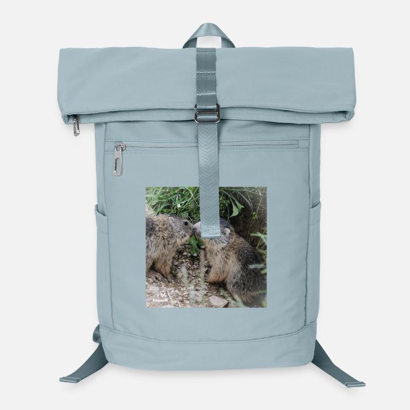 Murmeltiere 5 verschmust. Alpen Liebe und Geschenk Laptop-Rucksack 