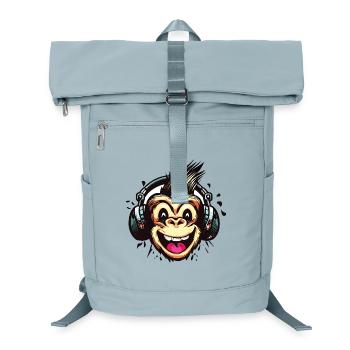 Drôle de singe avec des écouteurs - Sac à dos ordinateur - bleu glacier - Devant