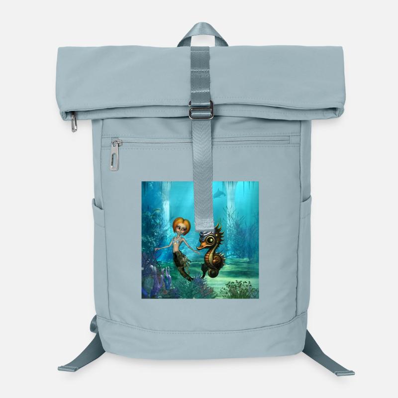 L’amitié de la sirène steampunk et du cheval Sac à dos ordinateur