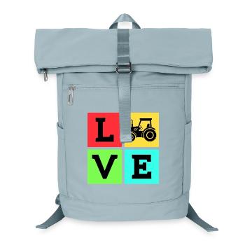 Motor Vehicle Tractor Saying Agricultural Machinery - Laptop Backpack - ice blue - Front