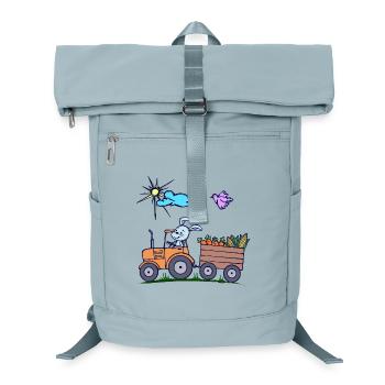 Tractor Farmer Field Vehicle Agricultural Machinery - Laptop Backpack - ice blue - Front