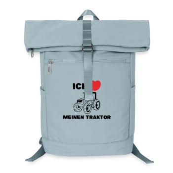 Nutzfahrzeug Ich Liebe Traktor Statement Herz - Laptop-Rucksack  - Eisblau - Vorne