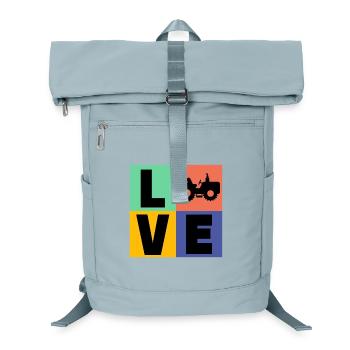 Traktor Spruch Landwirtschaft Schlepper Biobauer - Laptop-Rucksack  - Eisblau - Vorne