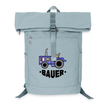 Landmaschinen Spruch Bauer Traktor Nutzfahrzeug - Laptop-Rucksack  - Eisblau - Vorne