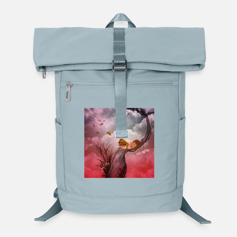 Cute sleeping fairy baby. Laptop Backpack