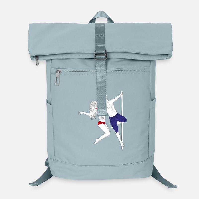 Pole Dance Duo Red Blue Outfit Laptop Backpack