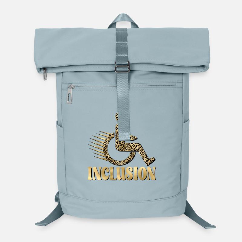INCLUSION FAUTEUIL ROULANT MOTIF LÉOPARD Sac à dos ordinateur