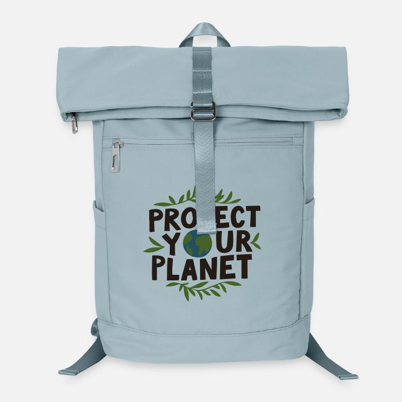 Eco-friendly design: 'Protect your planet' Laptop Backpack