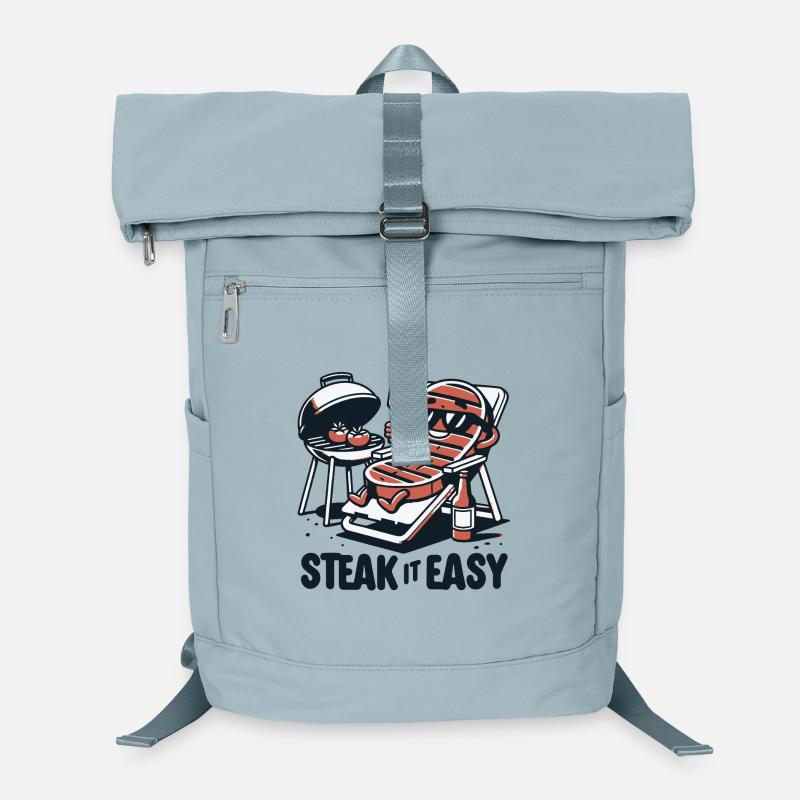 Steak It Easy Grilling Grill Gift Funny Chill Laptop Backpack