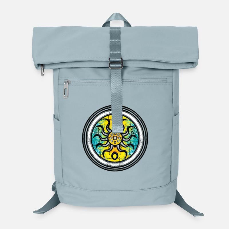 Abstract Krake mit Mandala-Muster Laptop-Rucksack 