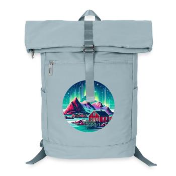 Lofoten Norwegen Nordlichter - Laptop-Rucksack  - Eisblau - Vorne