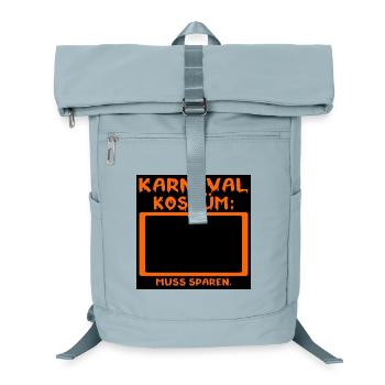 KARNEVAL KOSTÜM INFLATION MUSS SPAREN SPRÜCHE - Laptop-Rucksack  - Eisblau - Vorne