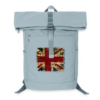 Vintage Britischer Union Jack Digital Kunst - Laptop-Rucksack  - Eisblau - Vorne
