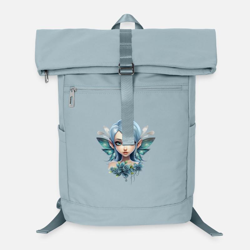 Blumen Fee mit Edelstein – Fantasy Design Laptop-Rucksack 