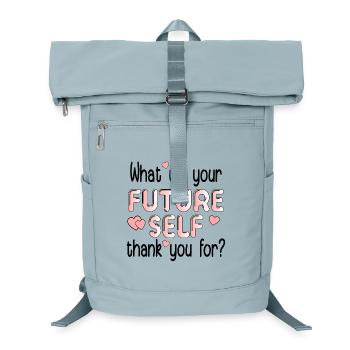 FRAGE ZUKÜNFTIGES SELBSTZITAT - Laptop-Rucksack  - Eisblau - Vorne