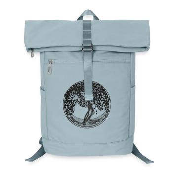 Dark Tree Circle Silhouette - Laptop Backpack - ice blue - Front