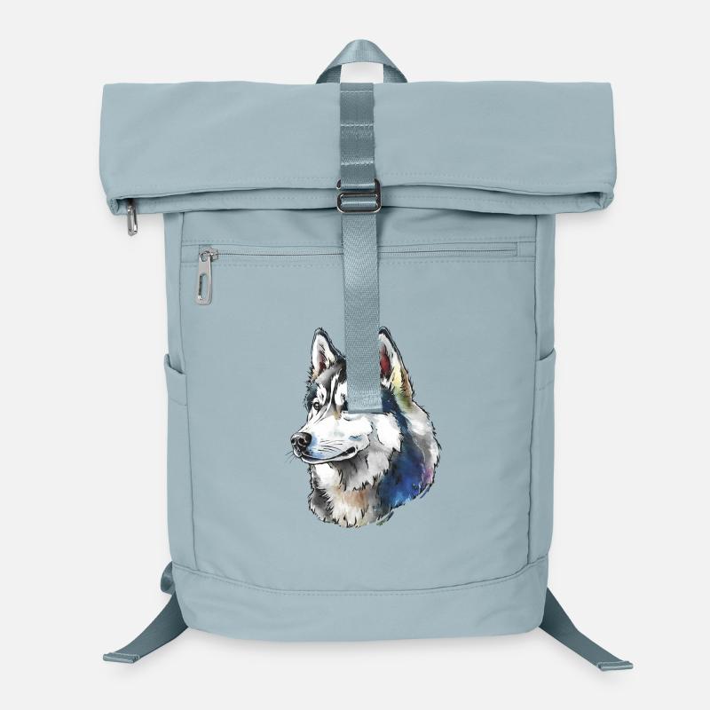 Sibirischer Husky Portrait Laptop-Rucksack 