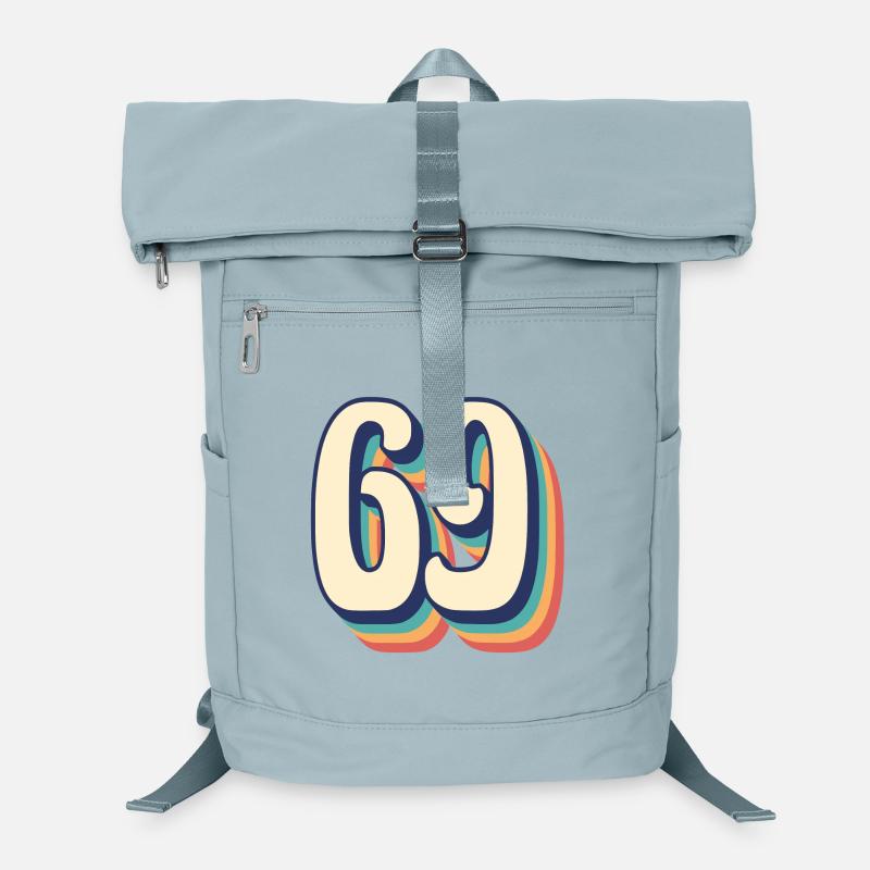Vintage Retro T-Shirt Number 69 Sixty Nine Laptop Backpack