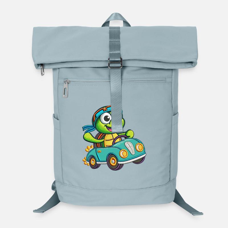 Adventurous Turtle Driving Car Laptop Backpack