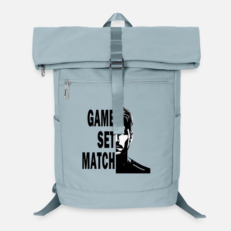 Game Set Match Tennis Portrait Design Laptop-Rucksack 