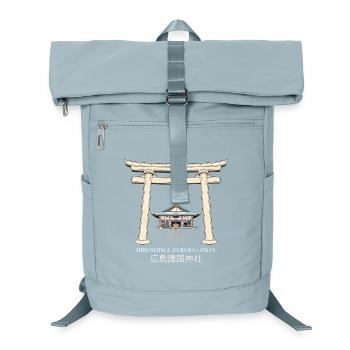 Hiroshima Japan, Gokoku- jinja torii, drawing - Laptop Backpack - ice blue - Front
