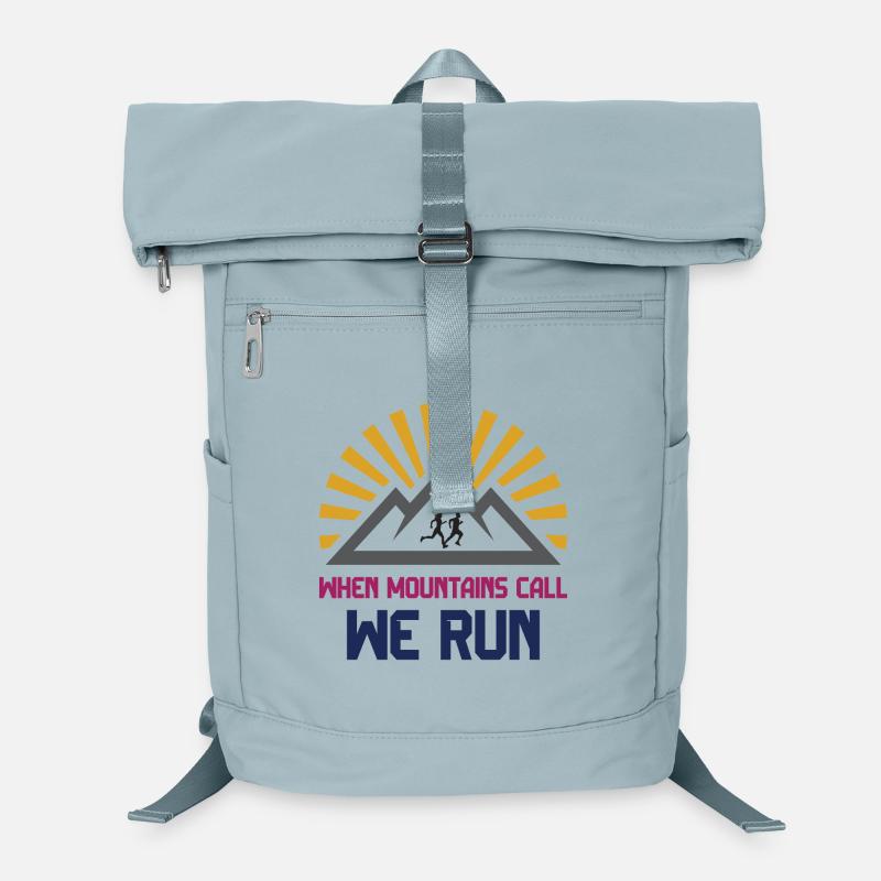 Trail Runners - When Mountains Call - We Run Laptop Backpack