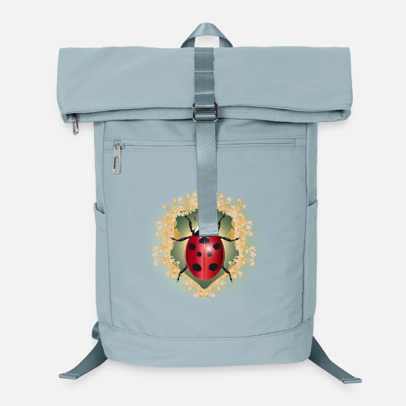 red glowing ladybug with crown in frame Laptop Backpack