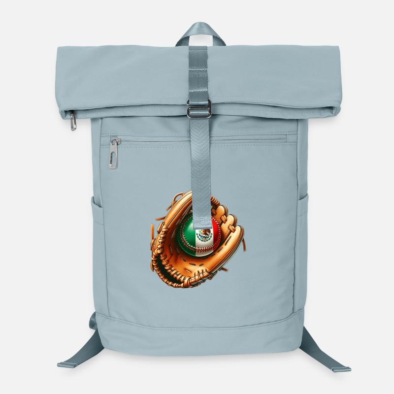 Mexiko Flagge Baseball Design Laptop-Rucksack 
