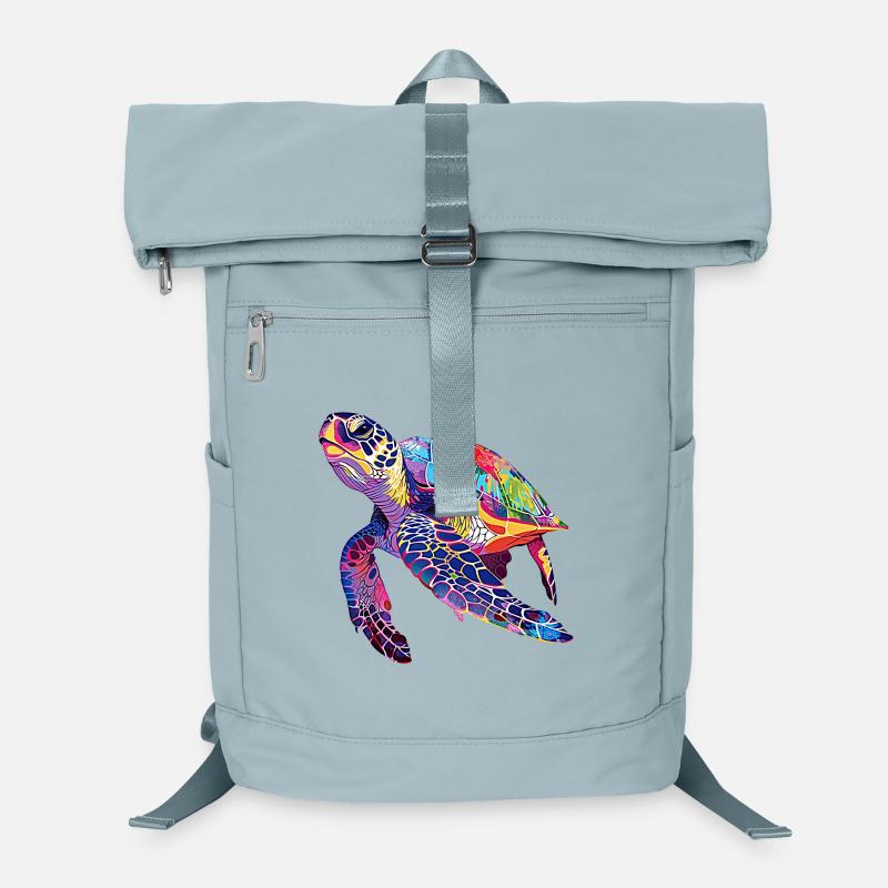 Tortue arc-en-ciel - Sac à dos ordinateur - bleu glacier
