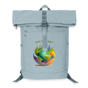Rette den Planeten - Laptop-Rucksack  - Eisblau - Vorne