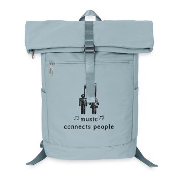 Music Connects People Minimal Statement - Laptop-Rucksack  - Eisblau - Vorne