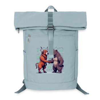 Finance Actions Taureau Ours Wall Street Cadeau - Sac à dos ordinateur - bleu glacier - Devant