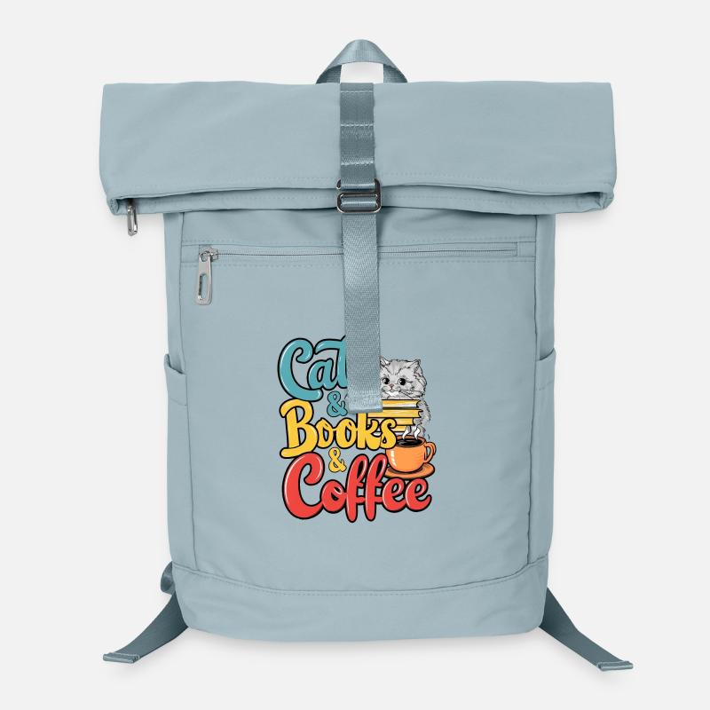 Katzen, Bücher und Kaffee Design Laptop-Rucksack 