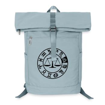 Libra zodiac sign in circle of 12 characters - Laptop Backpack - ice blue - Front