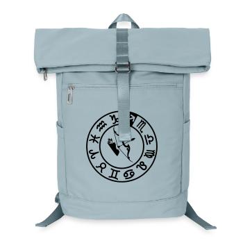 Sagittarius zodiac sign in circle of 12 characters - Laptop Backpack - ice blue - Front